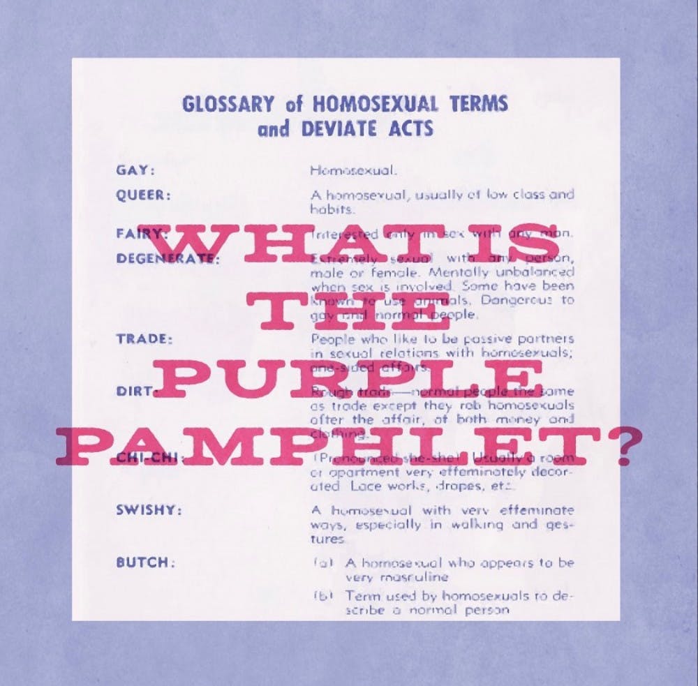 <p dir="ltr"><span>Purple Pamflet is an Instagram account used to spread awareness on UF’s past.</span></p><p><span> </span></p>