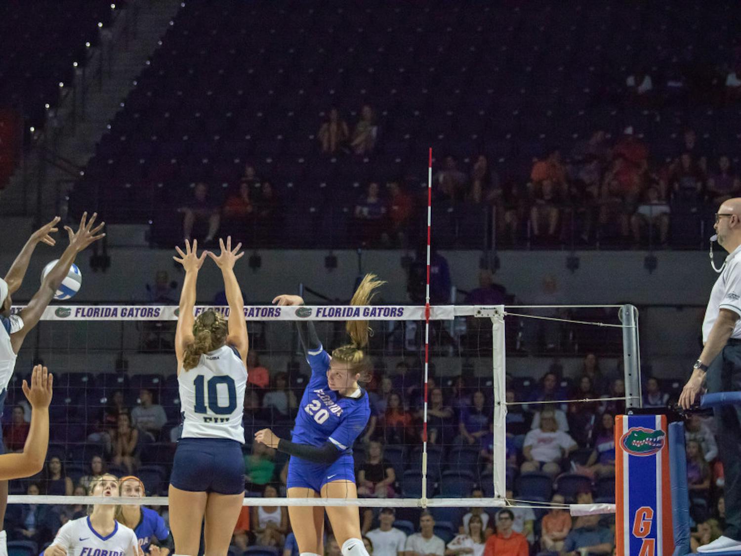 Outside hitter Thayer Hall is the first freshman under Gators coach Mary Wise to record 20 kills in her collegiate debut.