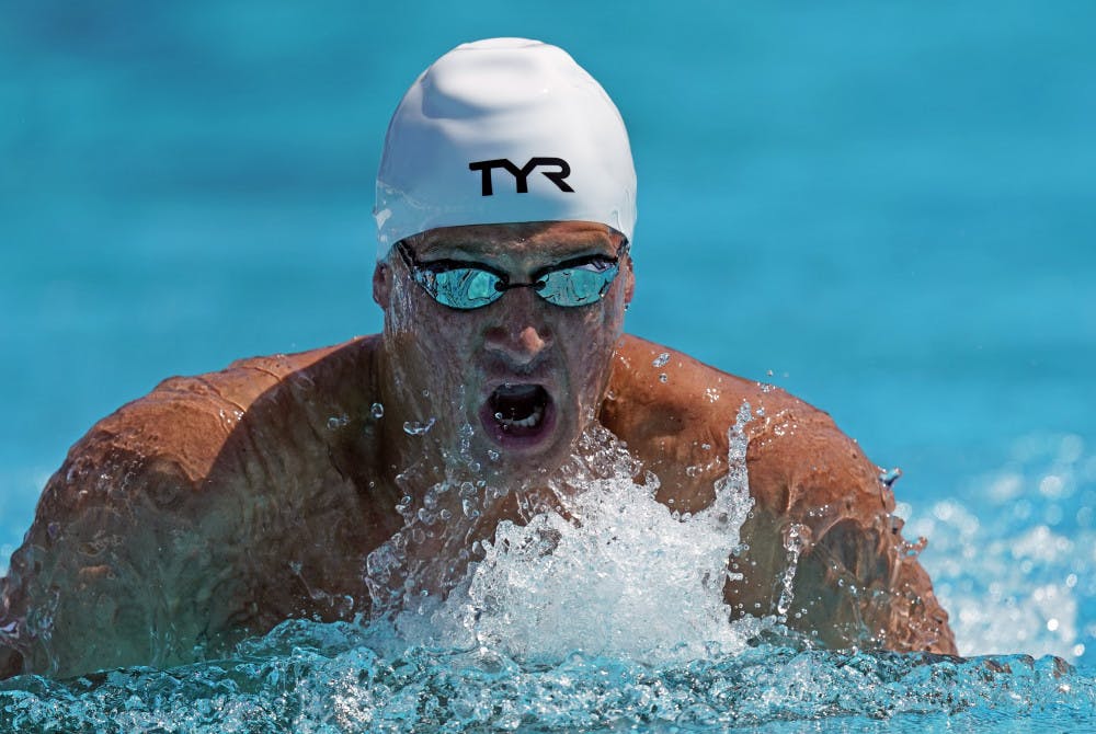 Ryan Lochte competes in the Men’s 200-meter individual medley time trial at the U.S national swimming championships in Stanford, California, Wednesday, July 31, 2019.