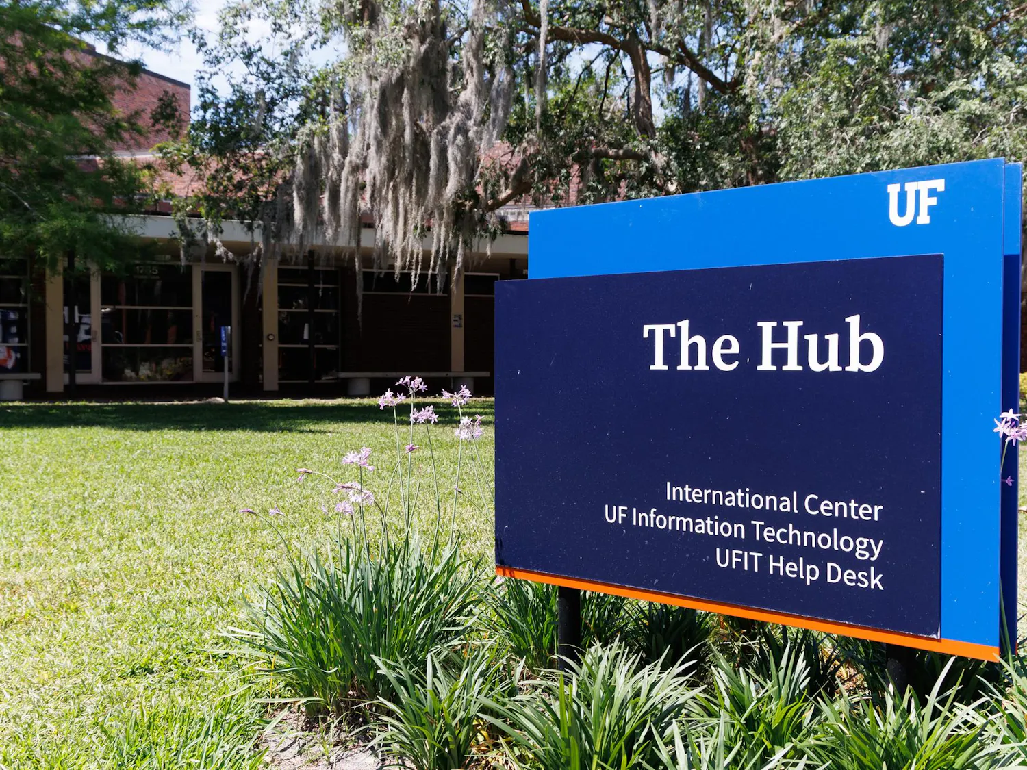 The outside of The Hub on UF's campus, Sunday, April 19, 2026.