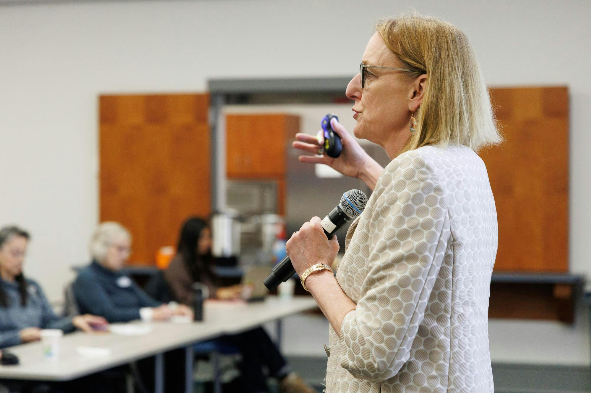 Professor Lyrissa Lidsky delivers a presentation at the Straughn Professional Development Center, Wednesday, Jan. 21, 2026.
