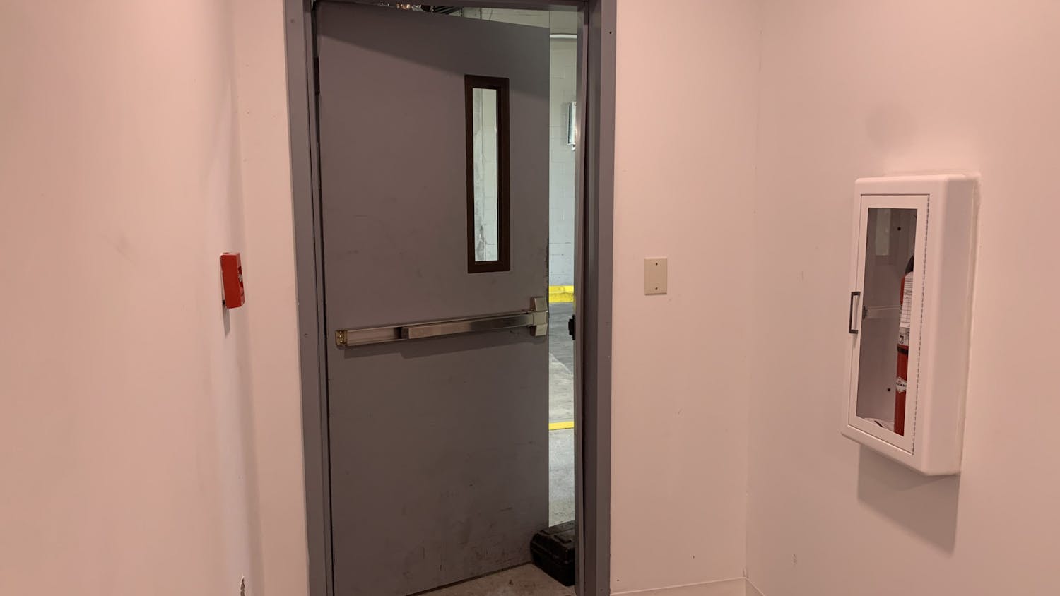 Midtown Apartment residents said propped doors, like the one pictured above July 27, 2022 contribute to the security breaches seen in the complex recently.