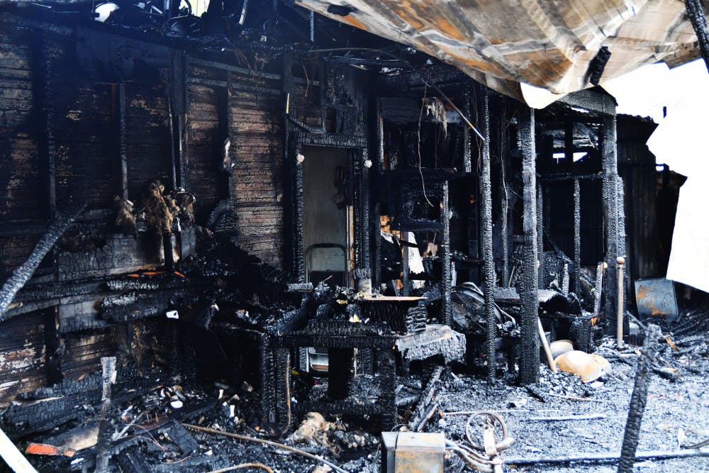 On Dec. 5, a fire burned down Satchel Pizza’s gift shop and open-bar waiting area, Lightnin’ Salvage Enterprises. Now, owner Satchel Raye is working to rebuild it and hopes to reopen it by December.