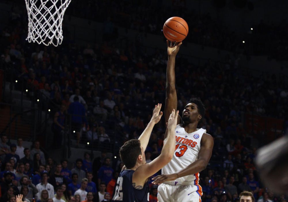 <p dir="ltr"><span>Florida coach Mike White said center Kevarrius Hayes is the only player devoting 100-percent effort to rebounding.</span> “He’s been asked to go, it’s his job," White said, "Kevarrius Hayes - and he’s hard to block out because he goes 10 out of 10 times.”</p>
<p><span>&nbsp;</span></p>
<p dir="ltr">&nbsp;</p>