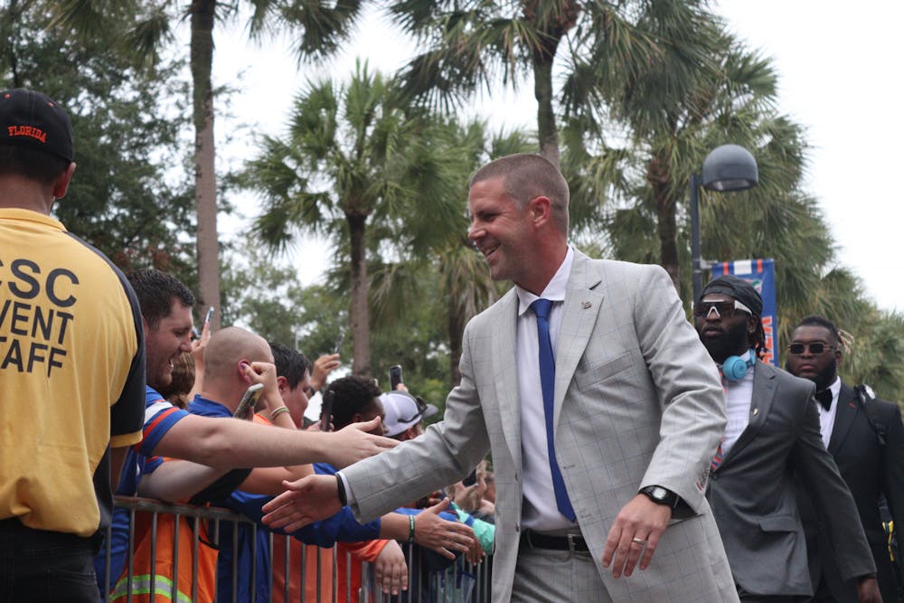 Florida head coach Billy Napier during Gator Walk prior to his team's game against Kentucky Saturday, Sept. 10, 2022. 