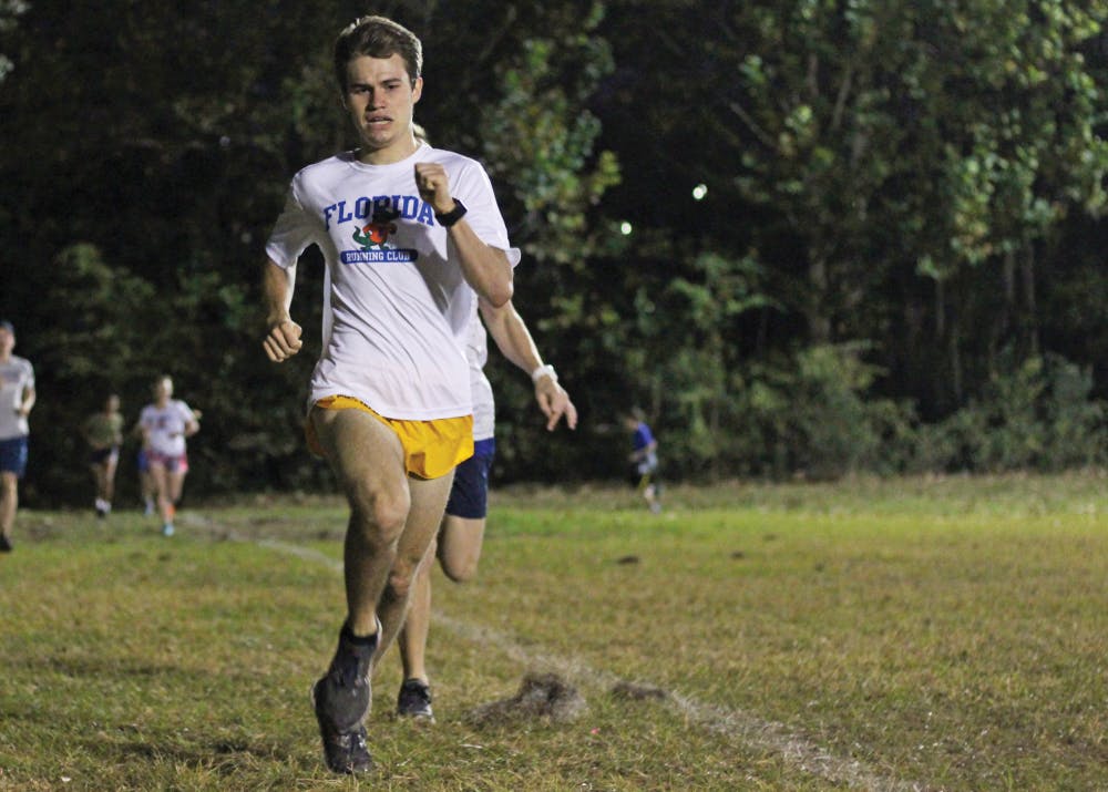 Isaac Gordon, a 19-year-old UF geology sophomore, placed first at the Thanksgiving Pie Run hosted by the Florida Running Club on Sunday evening on Hume Field.