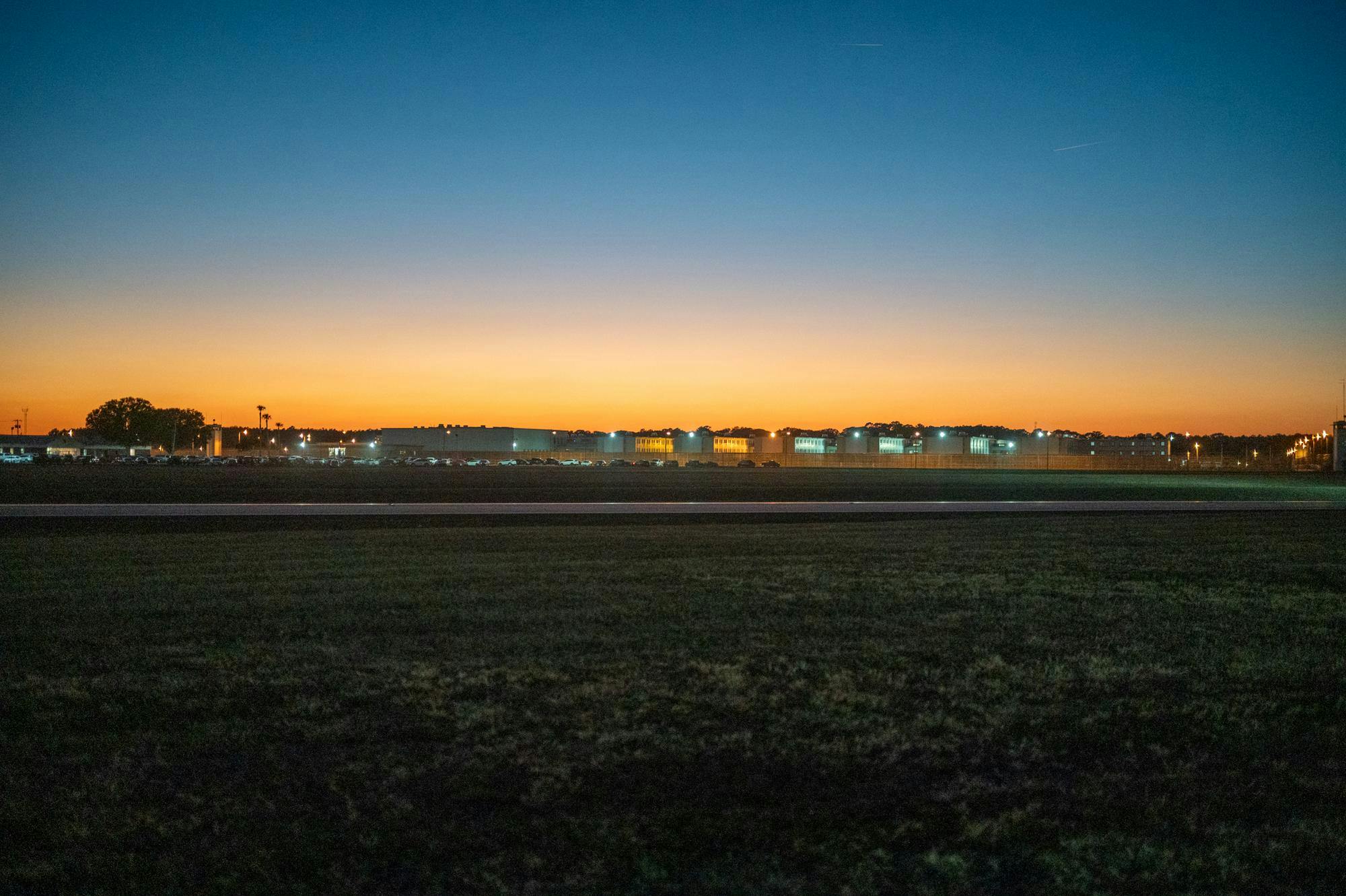 The sun sets over Florida State Prison in Raiford on Thursday, Nov. 13, 2025.
