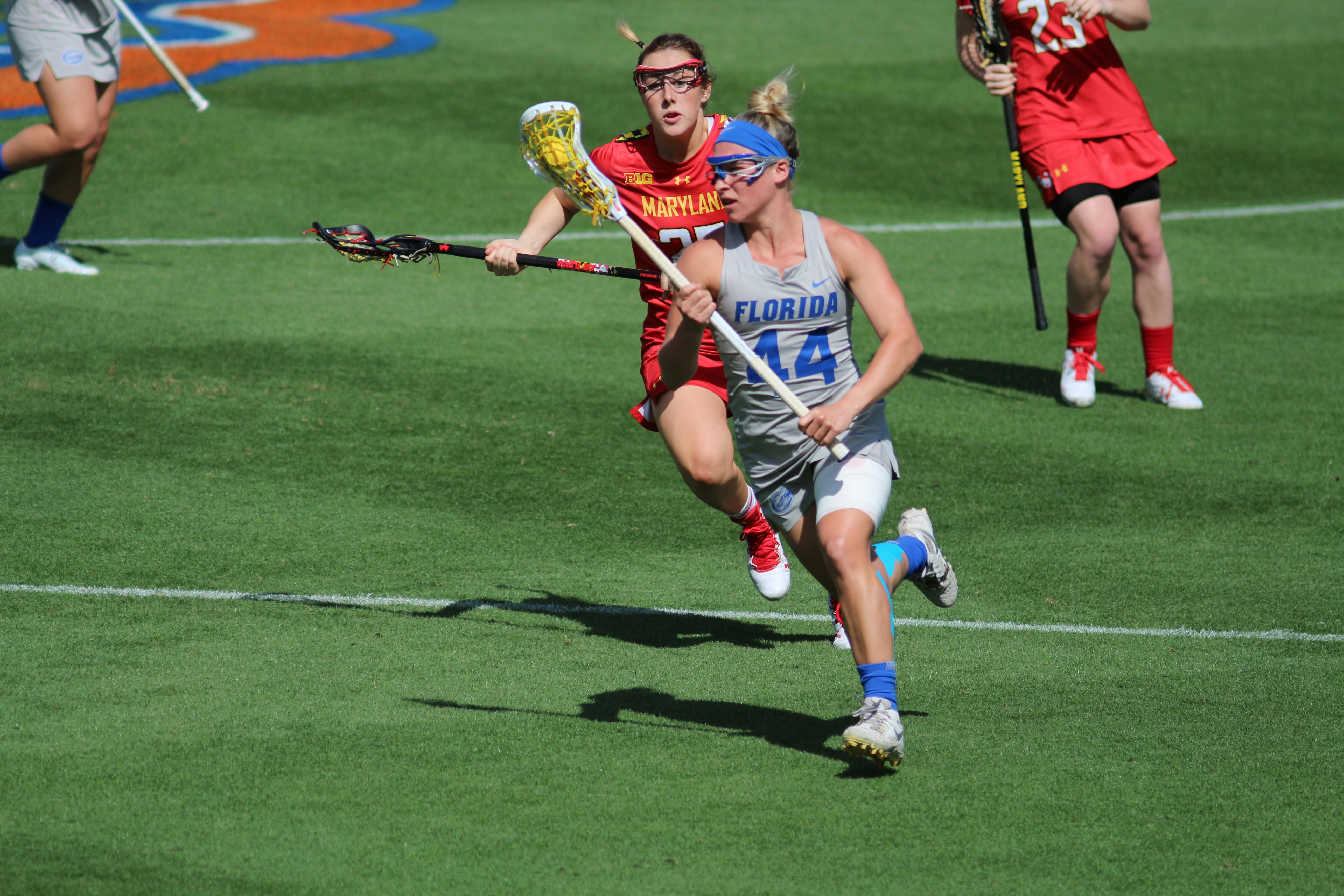Florida midfielder Sydney Pirreca scored six goals against Maryland last season. The Gators play the Terrapins on Thursday at 7 p.m. 