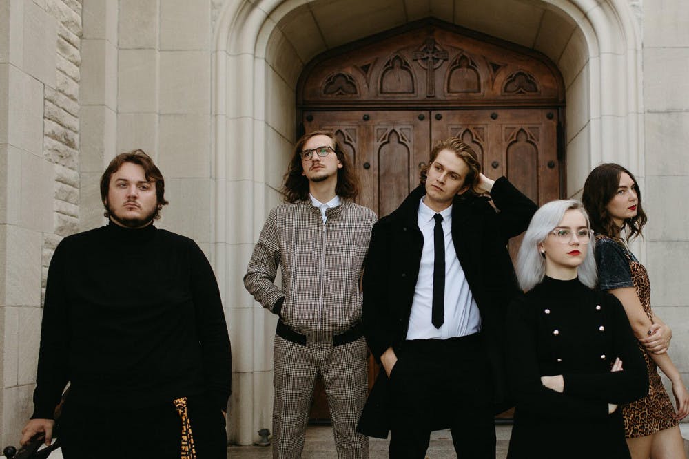 (L-R) Adrian Walker (drums), Tristan Duncan (lead guitar), Dillon Basse (lead vocals/rhythm guitar), Madeline Jarman (bass) and Taylor Allen (synth) make up local favorite flipturn. The band recently released their newest single, "Eleanor", which is the band's first new release in over a year.