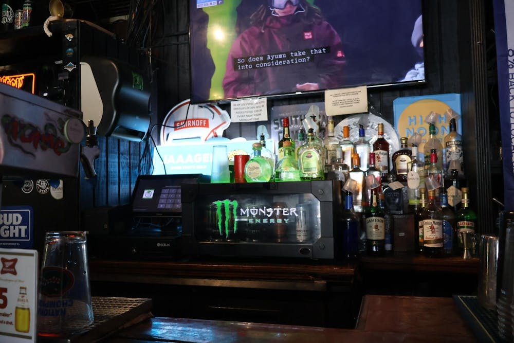 <p>Behind the bar at Mom's OG, a dive bar in Gainesville, Fla., Monday, Jan. 12, 2026.</p>