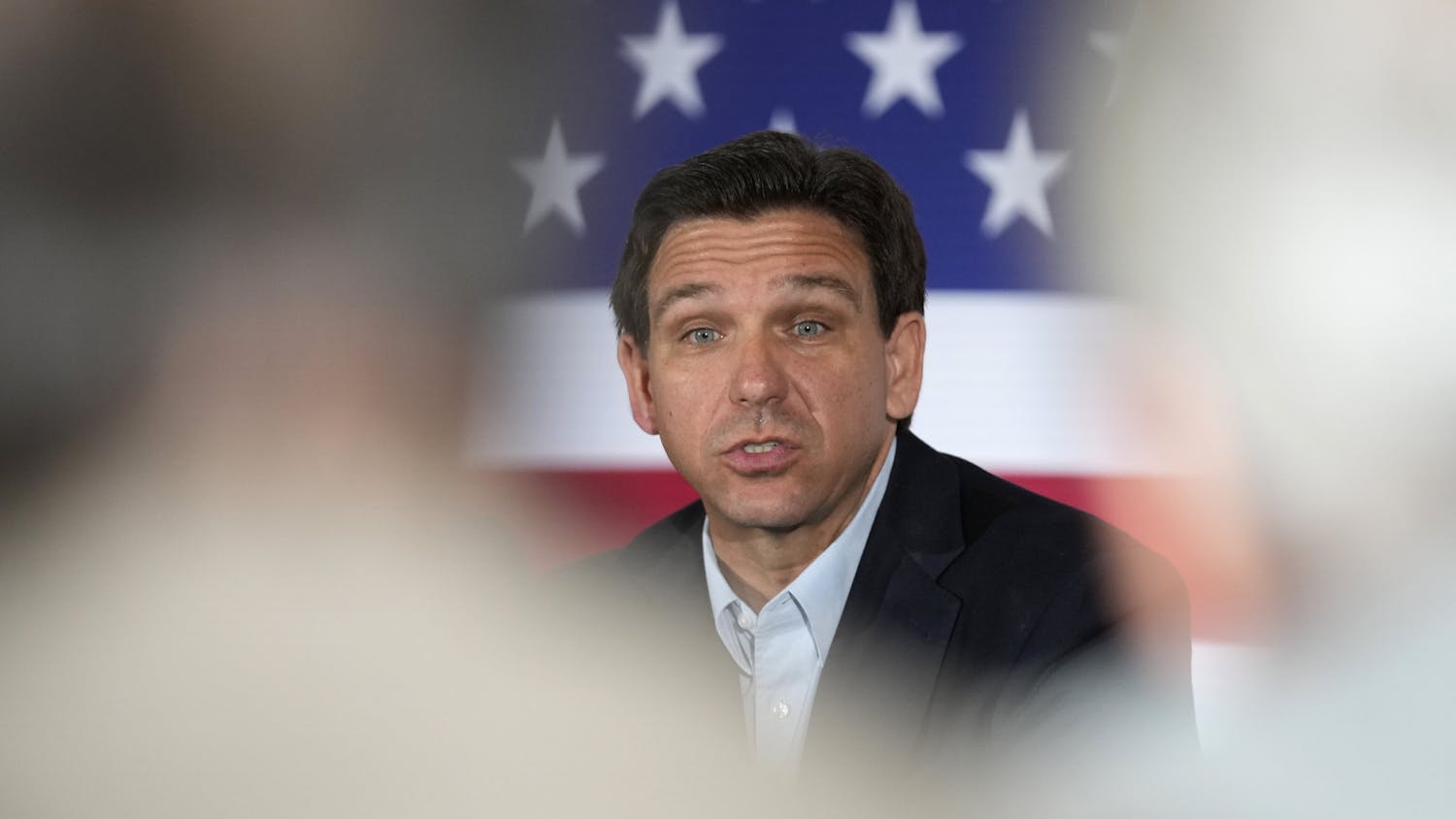 Florida Gov. Ron DeSantis speaks at a political roundtable, Friday, May 19, 2023, in Bedford, N.H. (AP Photo/Robert F. Bukaty)