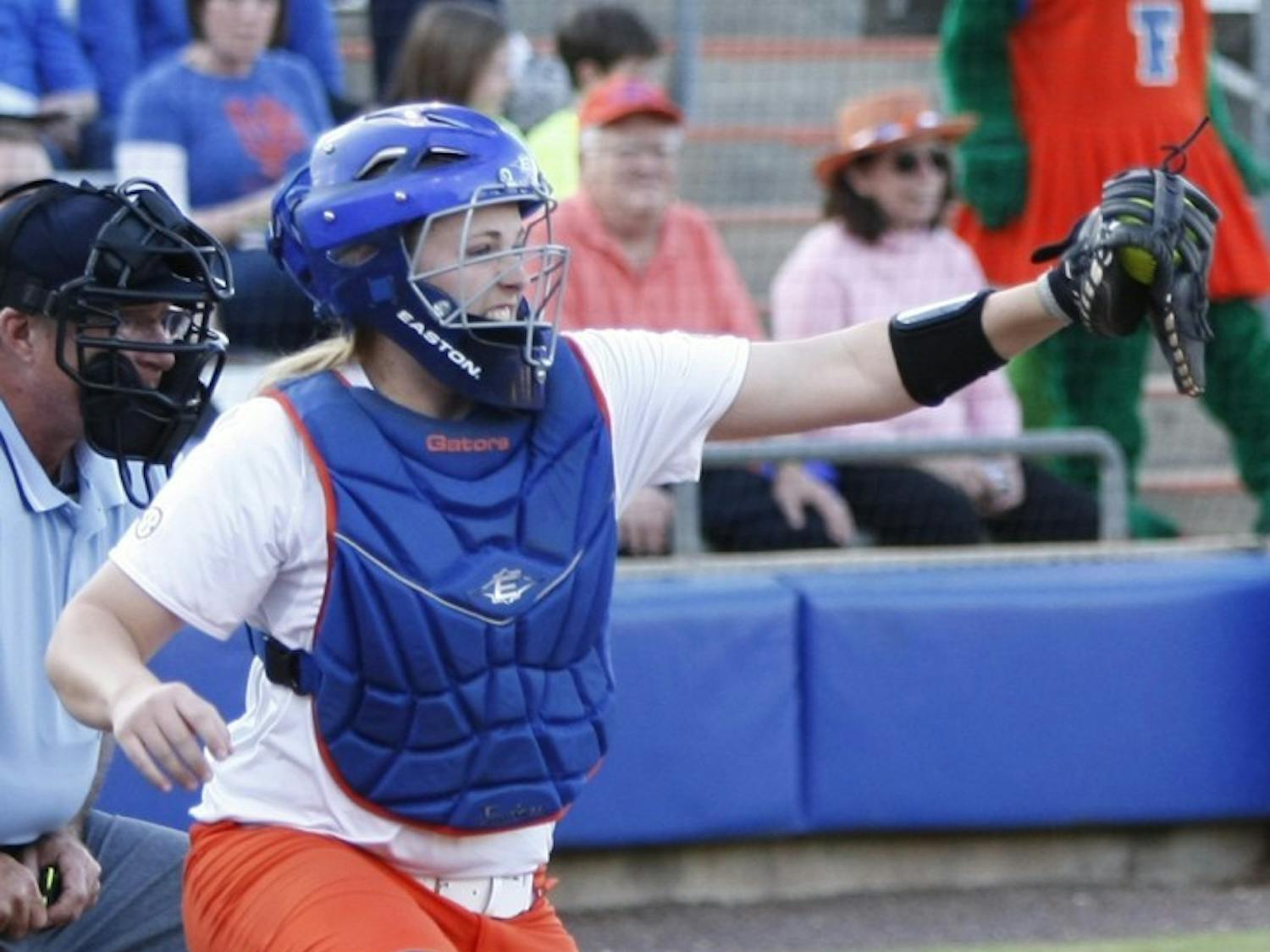 Florida catcher and cleanup hitter Brittany Schutte won two awards this week after recording a hit in nine straight at-bats and driving in six runs during last week’s games.