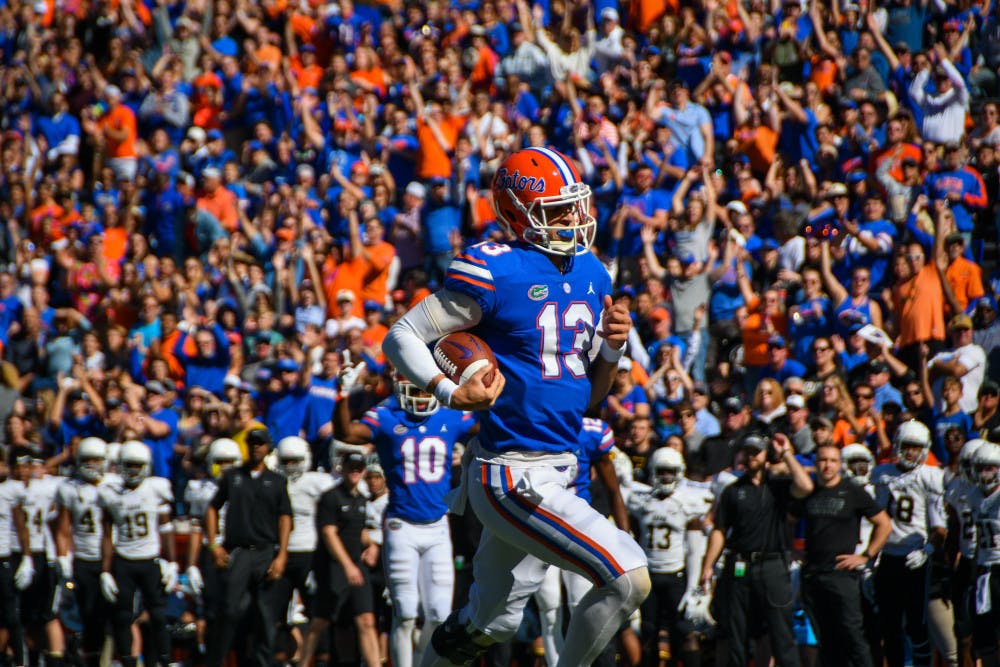Florida quarterback Feleipe Franks went 19-for-27 with 274 yards and three touchdowns during UF’s win over Idaho.