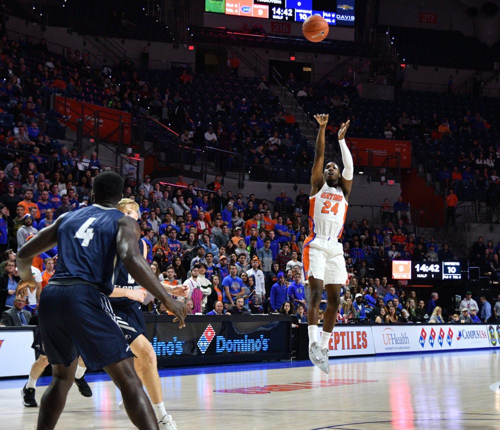 UF guard Deaundrae Ballard scored 15 points on 6-of-10 shooting during Florida's 98-66 win over North Florida on Tuesday at the O'Connell Center. "We just have to keep it going every game," Ballard said.