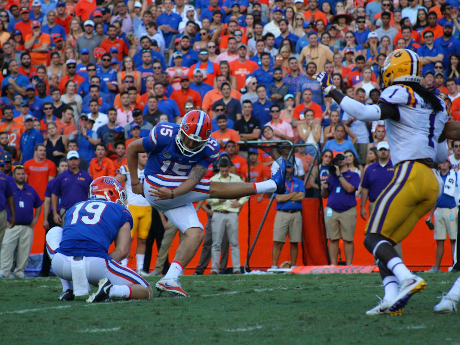 Eddy Pineiro's missed extra point against LSU ended up being a difference-maker in UF's 17-16 loss.