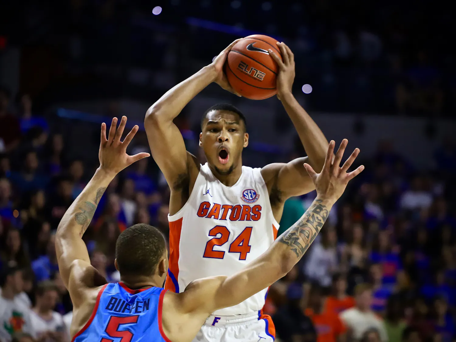 The Rebels sit at 1-2 in conference play, sandwiching an impressive win against Auburn between two definitive losses versus Alabama and LSU. Photo from UF-Ole Miss game in January 2020.
