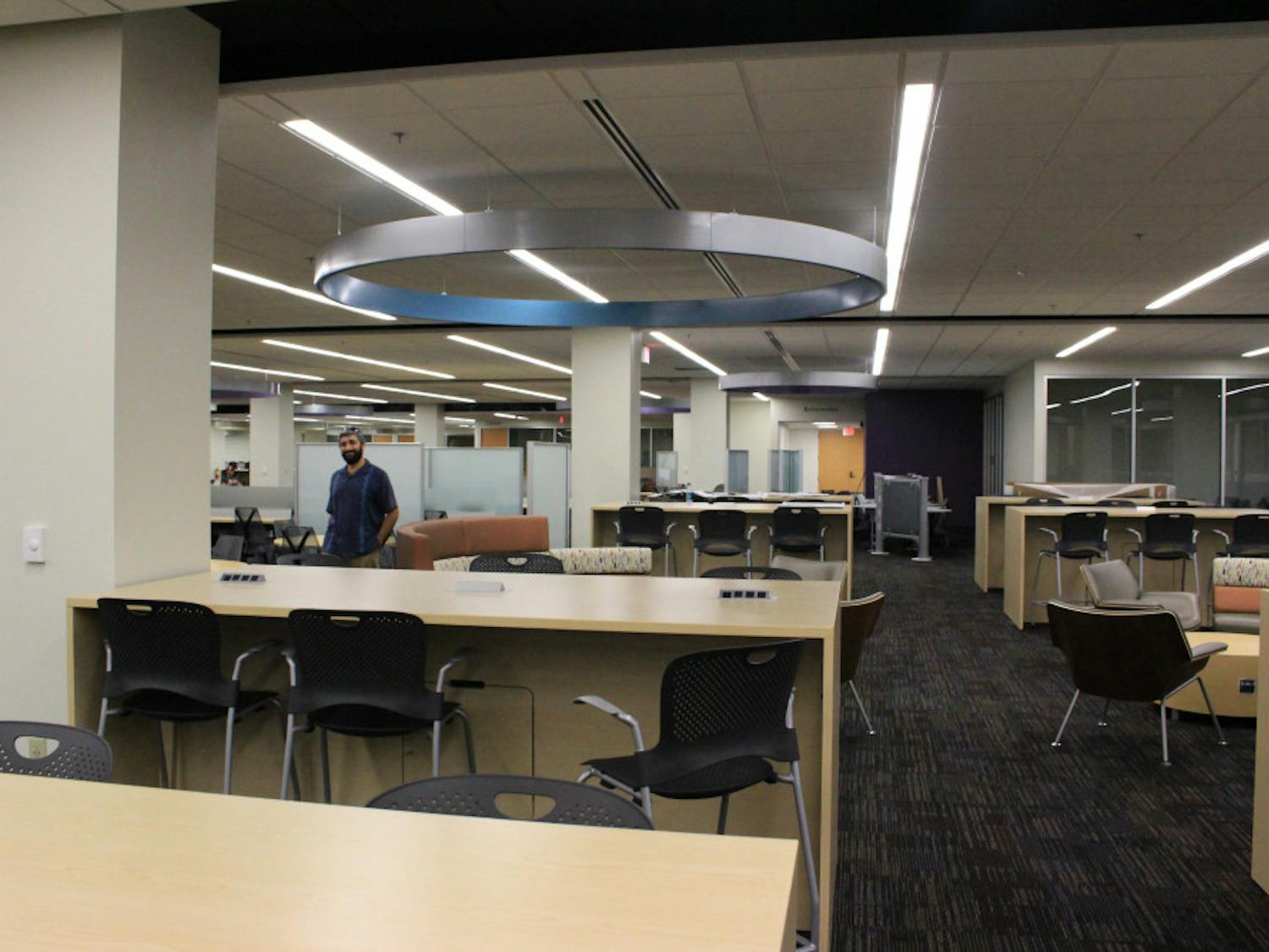 Marston Library's basement's renovations are almost finished. The area will reopen wednesday. 