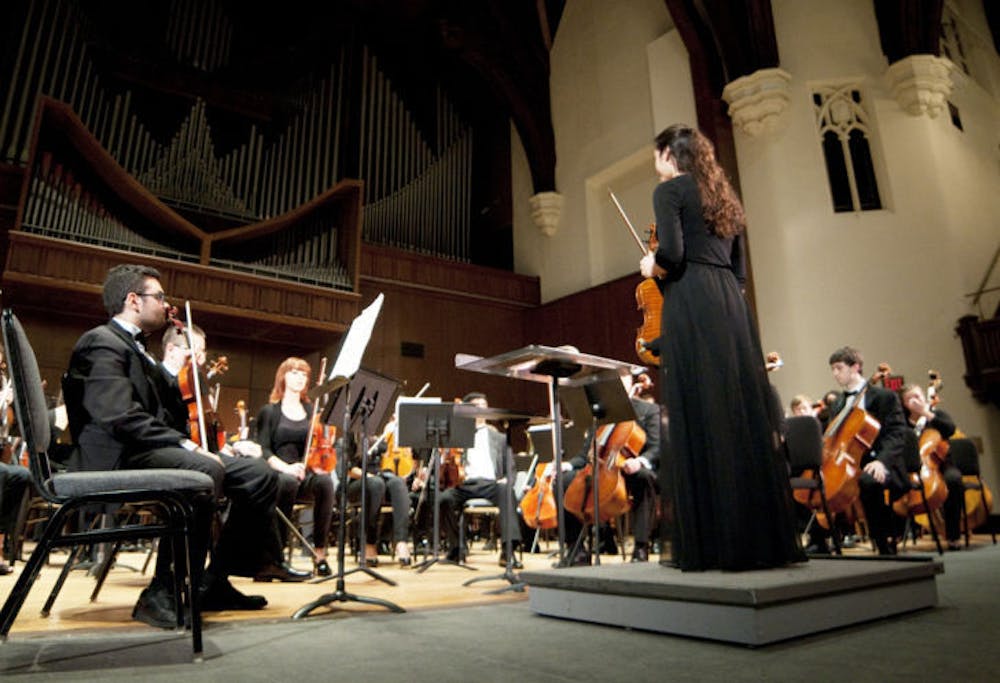 <p>UF’s symphony orchestra performs at the University Auditorium on Nov. 14, 2013.&nbsp;</p>