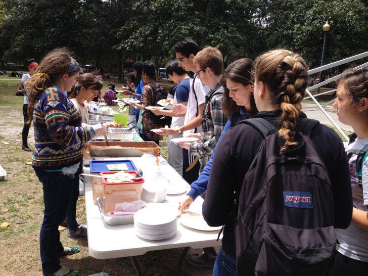 Animal lovers and college students gathered Wednesday on the Plaza of the Americas at the Student Animal Alliance’s annual VegFest. The organization gave out free food.