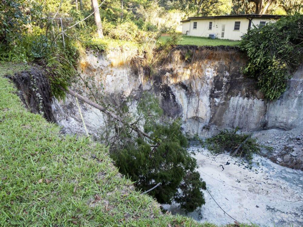 A picture of a sink hole