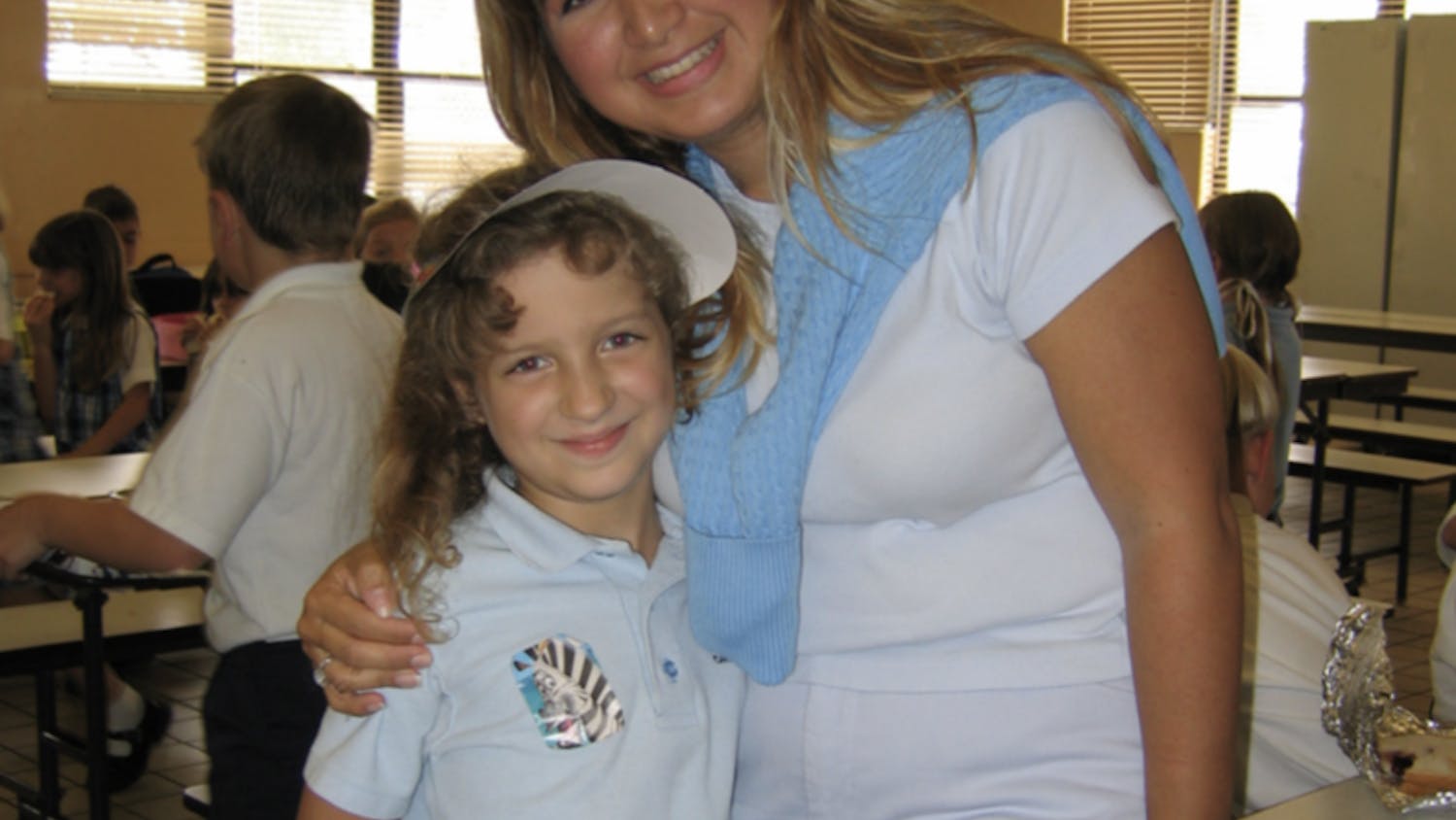Gianna and Amy Gutierrez celebrating Gianna’s birthdays at her elementary school.