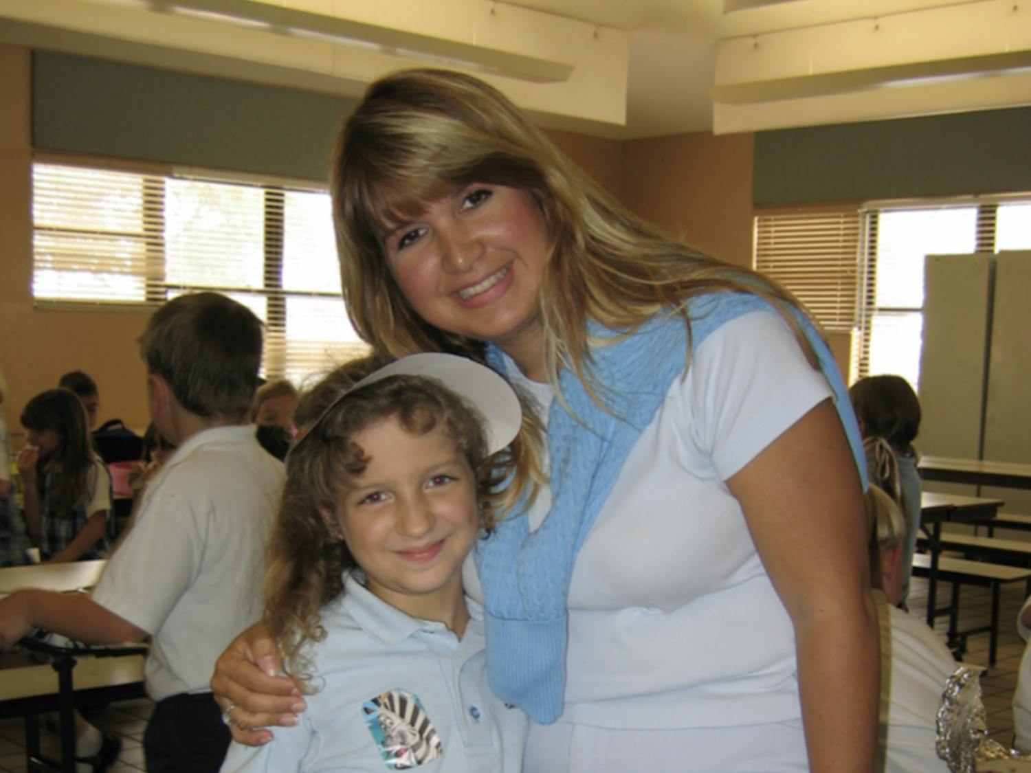 Gianna and Amy Gutierrez celebrating Gianna’s birthdays at her elementary school.