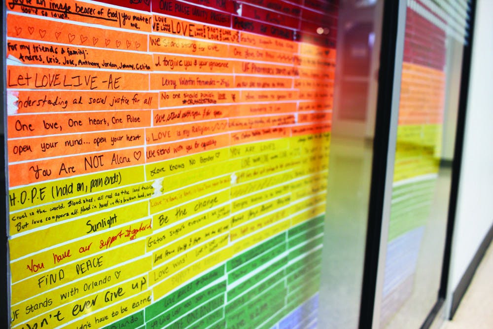 From now until July 12, the Multicultural and Diversity Affairs office will display the faces and names of the 49 victims of the Orlando Pulse nightclub shooting and have a "Commitment to Action" board for the campus community to participate in. 