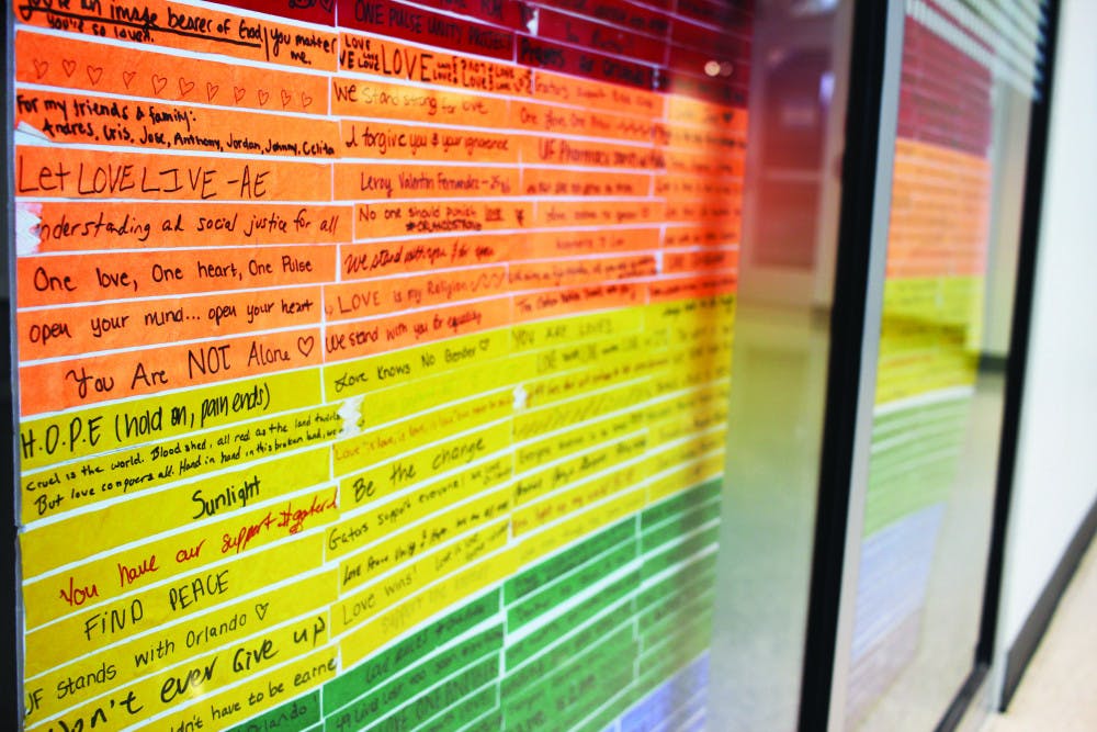 <p dir="ltr"><span>From now until July 12, the Multicultural and Diversity Affairs office will display the faces and names of the 49 victims of the Orlando Pulse nightclub shooting and have a "Commitment to Action" board for the campus community to participate in.</span></p><p><span> </span></p>