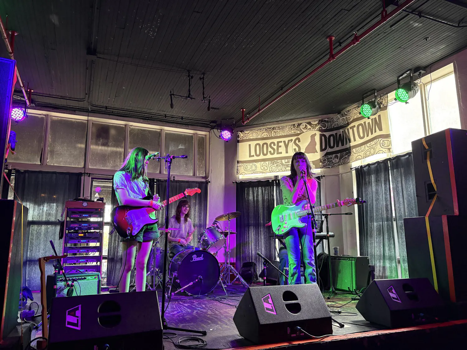 Lead singer of The Florals band Autumn Duigert performs at Loosey’s, Sunday March 8, 2026, in Gainesville, Fla.