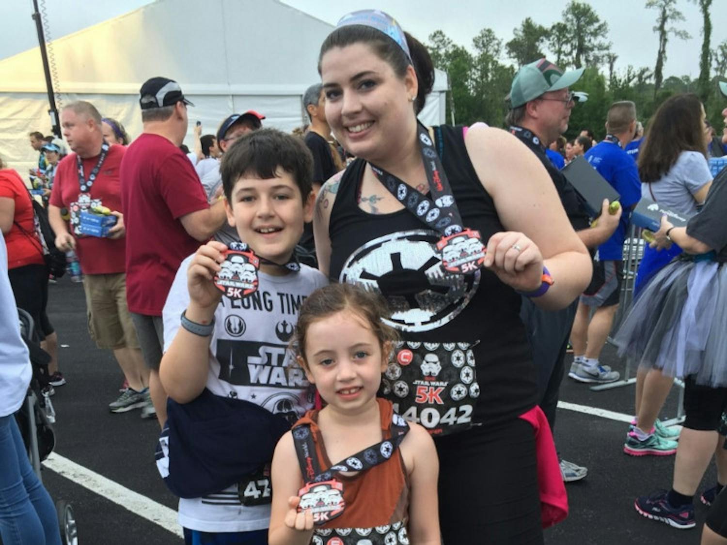 Jennifer Ford, a 32-year-old senior graphic designer for UF Online, is running to raise money for Noah’s Light Foundation, which aims to find a cure for pediatric brain cancer. Though she ran a 5K in April, she said this will be her longest race.