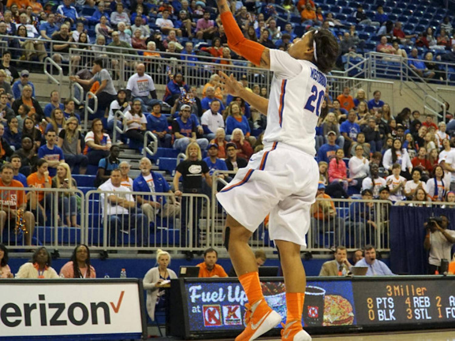 UF guard Simone Westbrook attempts a layup during Florida's 85-79 win over Kentucky on Jan. 31, 2016, in the O'Connell Center.