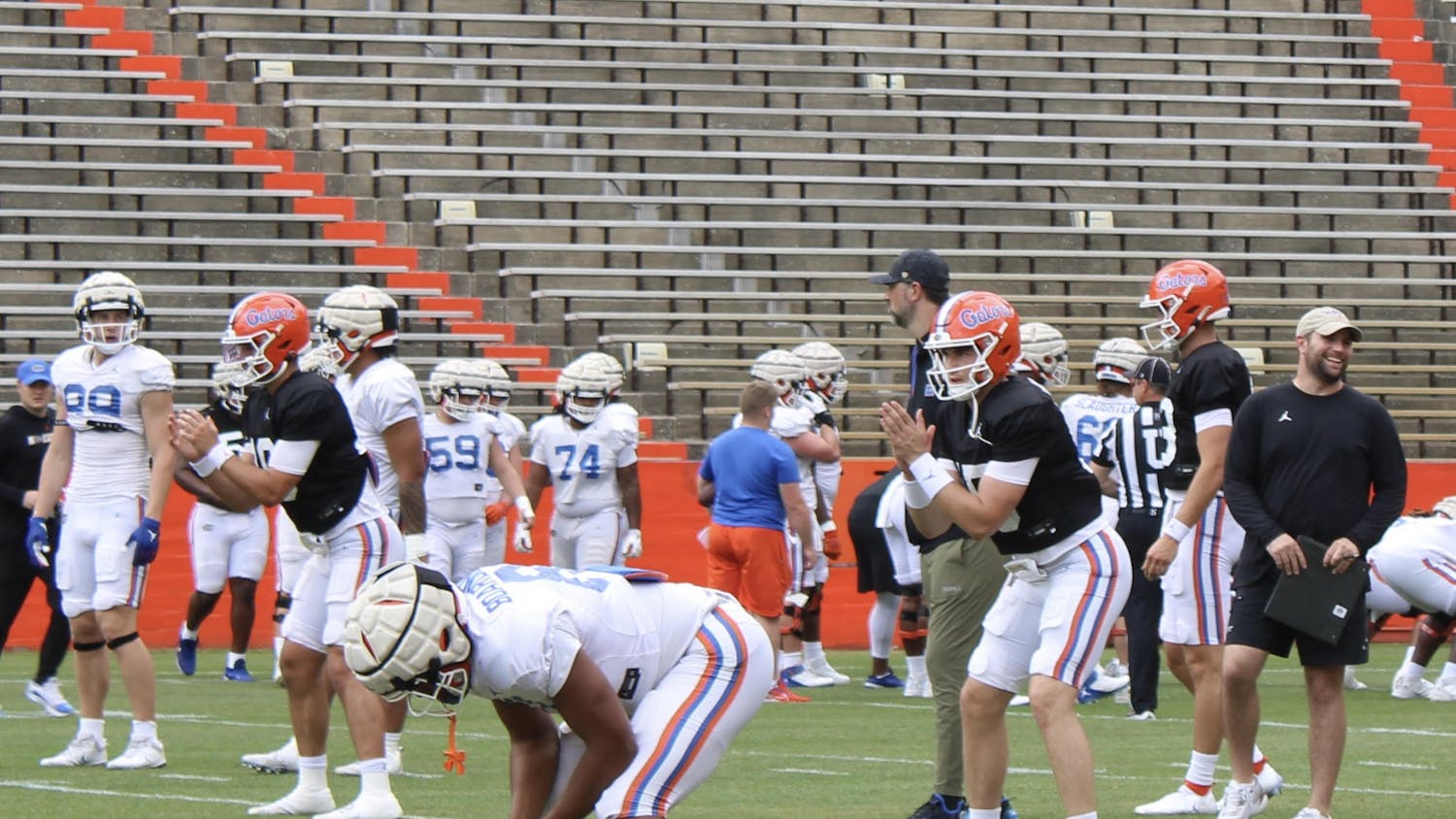 Redshirt junior quarterback Graham Mertz prepares to snap the ball in a Spring scrimmage Tuesday, March 28, 2023.