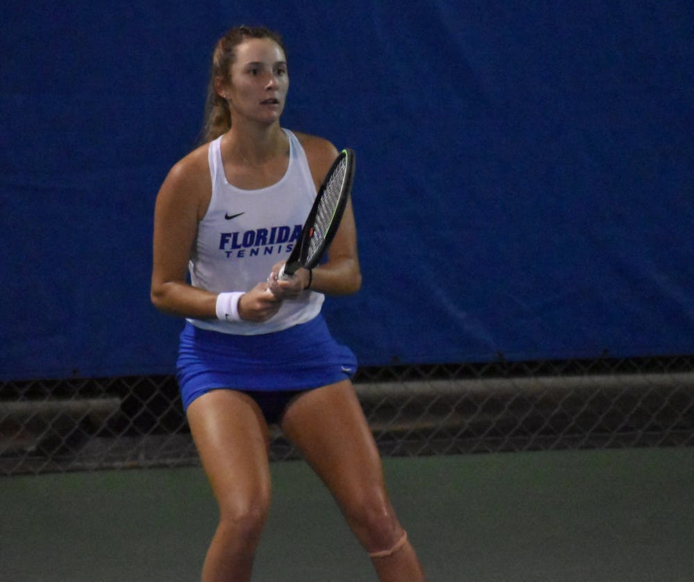 No. 26 Kessler and Marlee Zein finally earned their first doubles win this season against UCF Tuesday night.
