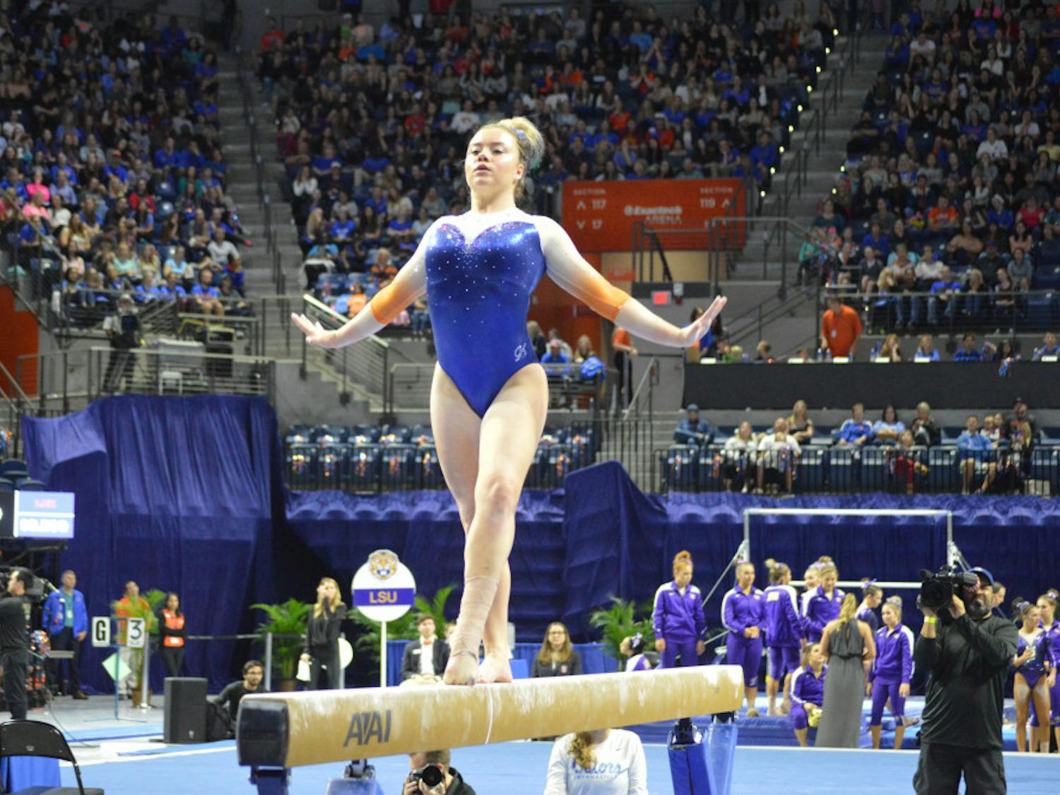 SEC Freshman Gymnast of the Week Jazmyn Foberg is part of a young core that will be a big part of Florida's rotation this season. “These freshmen came in ready to fight, determined and nothing is going to stand in their way,” coach Jenny Rowland said.  