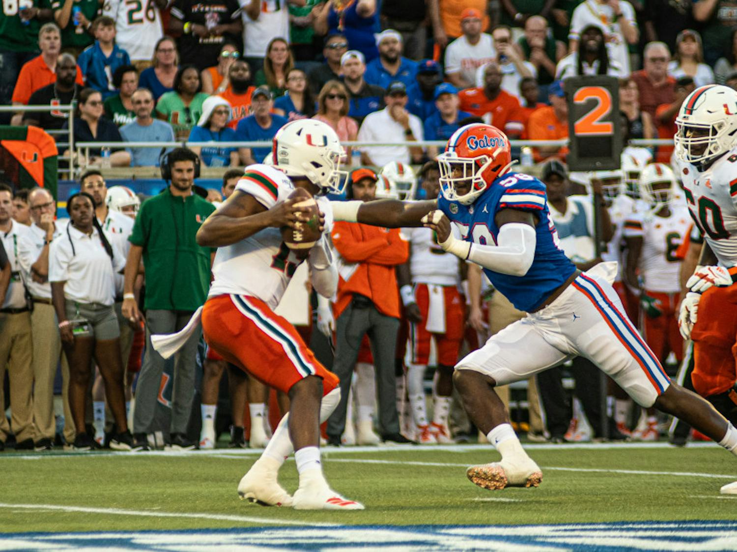 Edge rusher Jonathan Greenard has missed Florida's last two games, and its defense has struggled without him. 