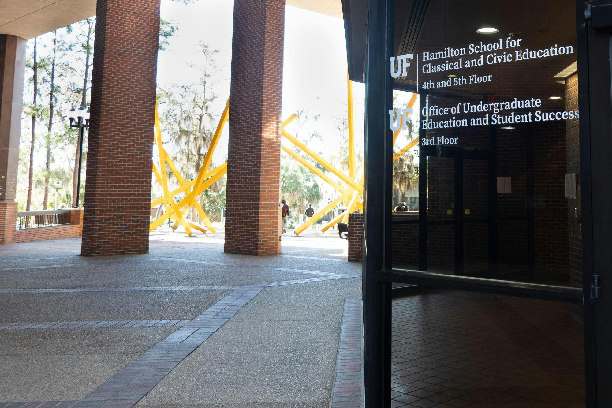 Students walking on campus near the Hamilton School for Classical and Civic Education on Jan. 16, 2026