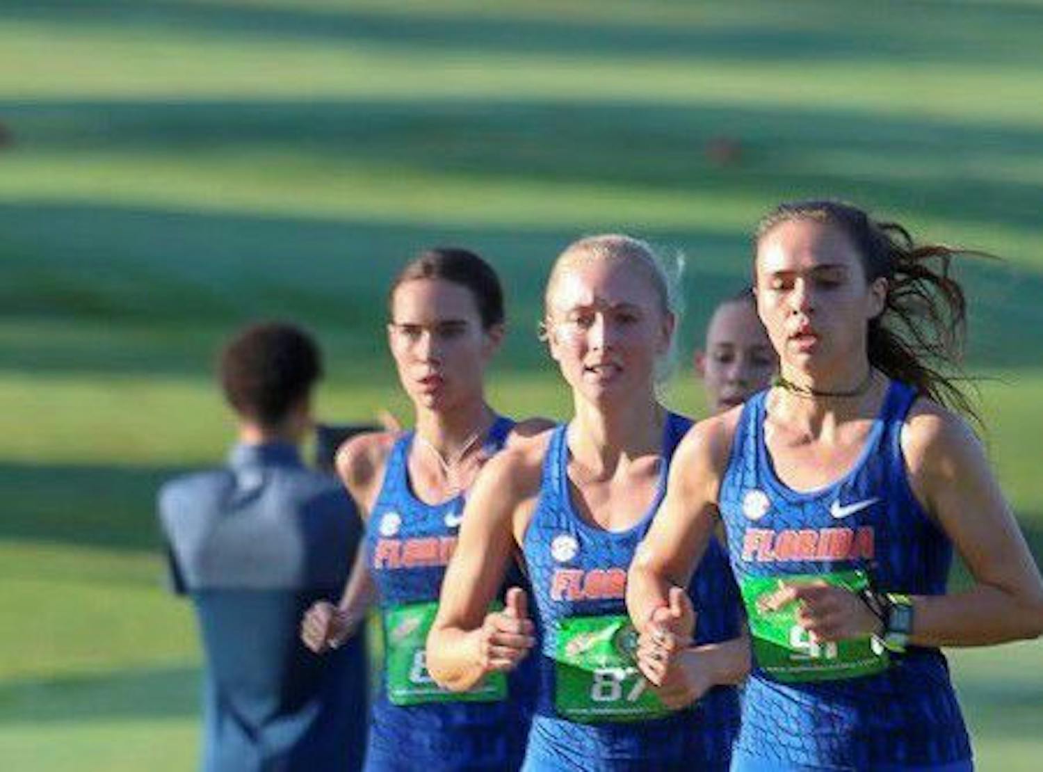 Elisabeth Bergh (middle) came back from a&nbsp;hip labral tear in Spring of 2018 to become a&nbsp;Second-Team All-SEC runner for UF's track and field team.&nbsp;