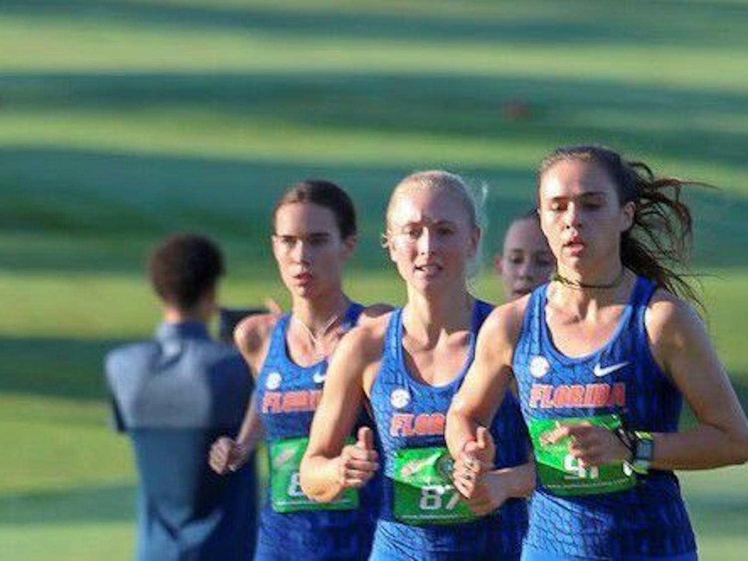 Elisabeth Bergh (middle) came back from a&nbsp;hip labral tear in Spring of 2018 to become a&nbsp;Second-Team All-SEC runner for UF's track and field team.&nbsp;