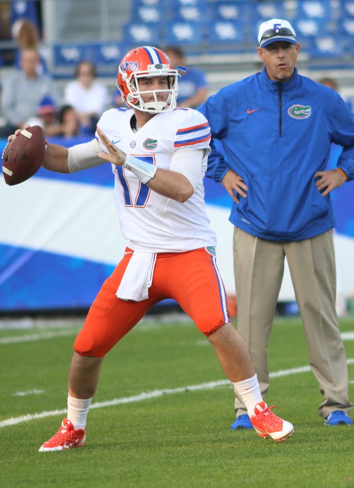 Skyler Mornhinweg warms up prior to Florida’s 24-7 victory against Kentucky on Sept. 28 in Commonwealth Stadium. Mornhinweg will make the first start of his college career against South Carolina at 7:10 p.m. on Saturday.