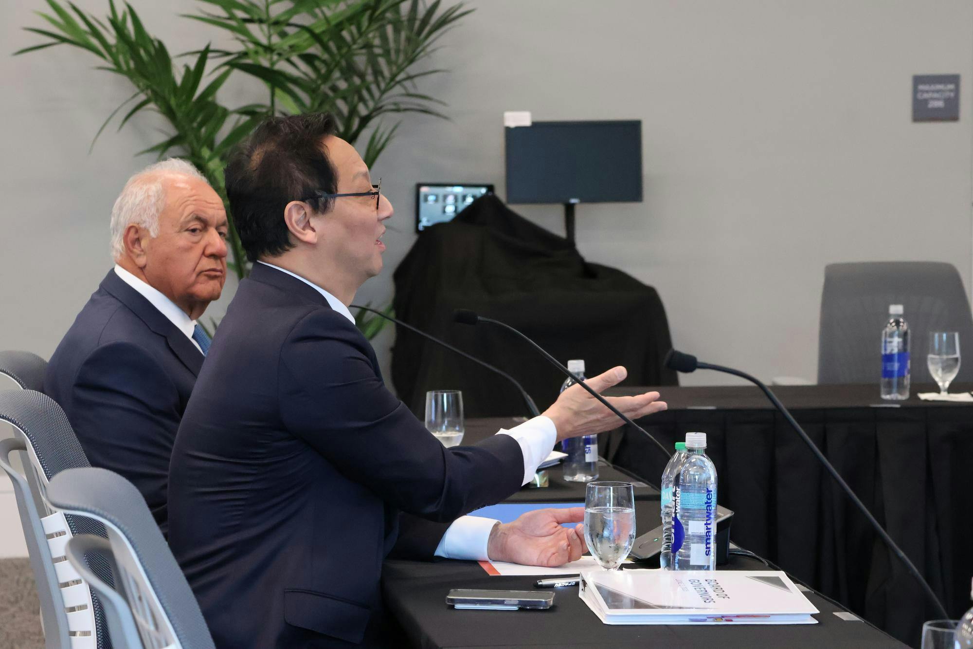 UF president-elect Santa J. Ono responds to a question at the Florida Board of Governors meeting in Orlando on Tuesday, June 3, 2025.