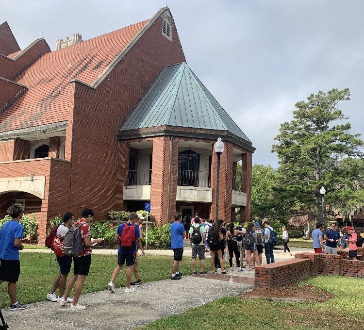 


ACCENT Speakers Bureau distributed about 840 tickets to the Donald Trump Jr. and Kimberly Guilfoyle speaking event on Thursday. ACCENT planned to distribute the rest of the tickets today to Alachua County residents but all were claimed by students.&nbsp;&nbsp;
&nbsp;
&nbsp;


