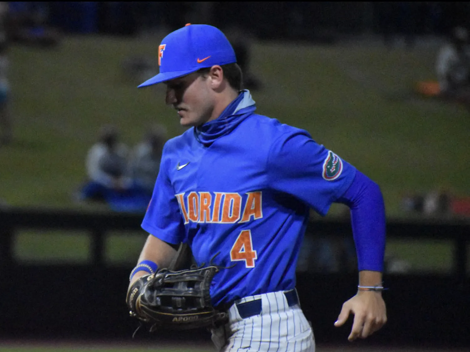 Outfielder Jud Fabian jogs off the field March 13 against Jacksonville