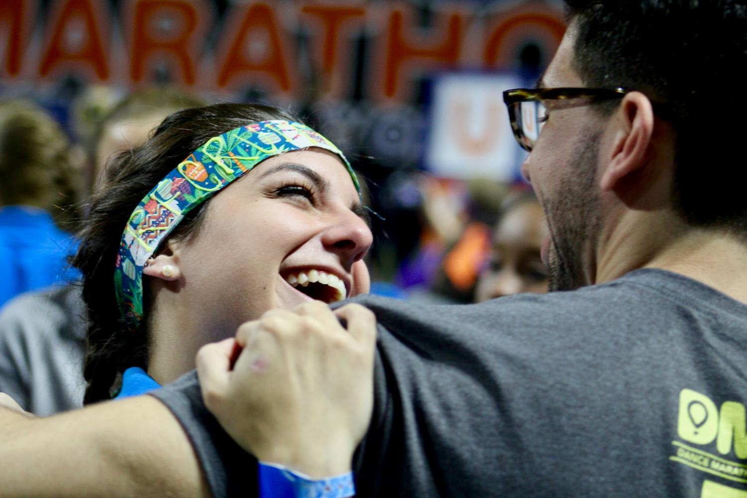 After 26.2 hours of dancing at the O’Connell Center, UF Dance Marathon organizers held up white signs to reveal the organization had raised $3,026,420.19 for the Children’s Miracle Network. Last year, $2.7 million were raised, said Ashleigh Braun, a captain on the Dance Marathon public relations team.