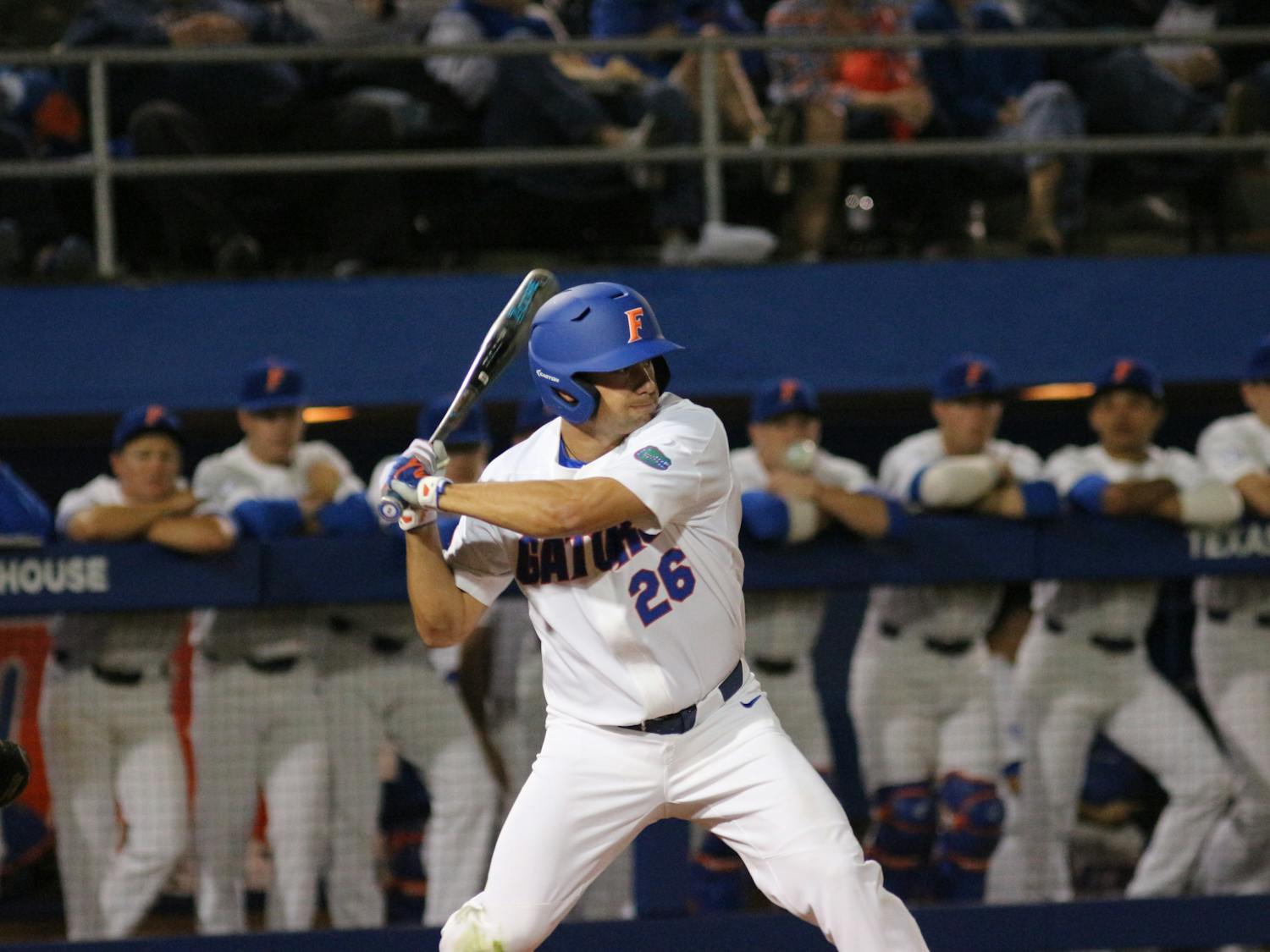 Florida center fielder Nick Horvath went 3-for-4, notched two RBIs and scored two runs on Tuesday against Florida State in a 12-6 win for the Gators.