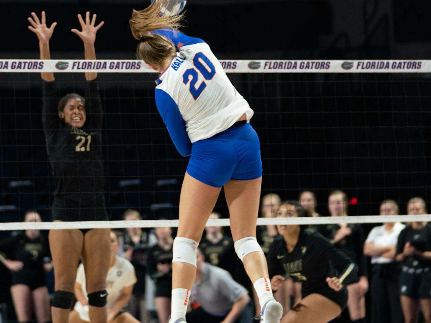 Freshman Thayer Hall leads Florida with 168 kills and 11 service aces this season.