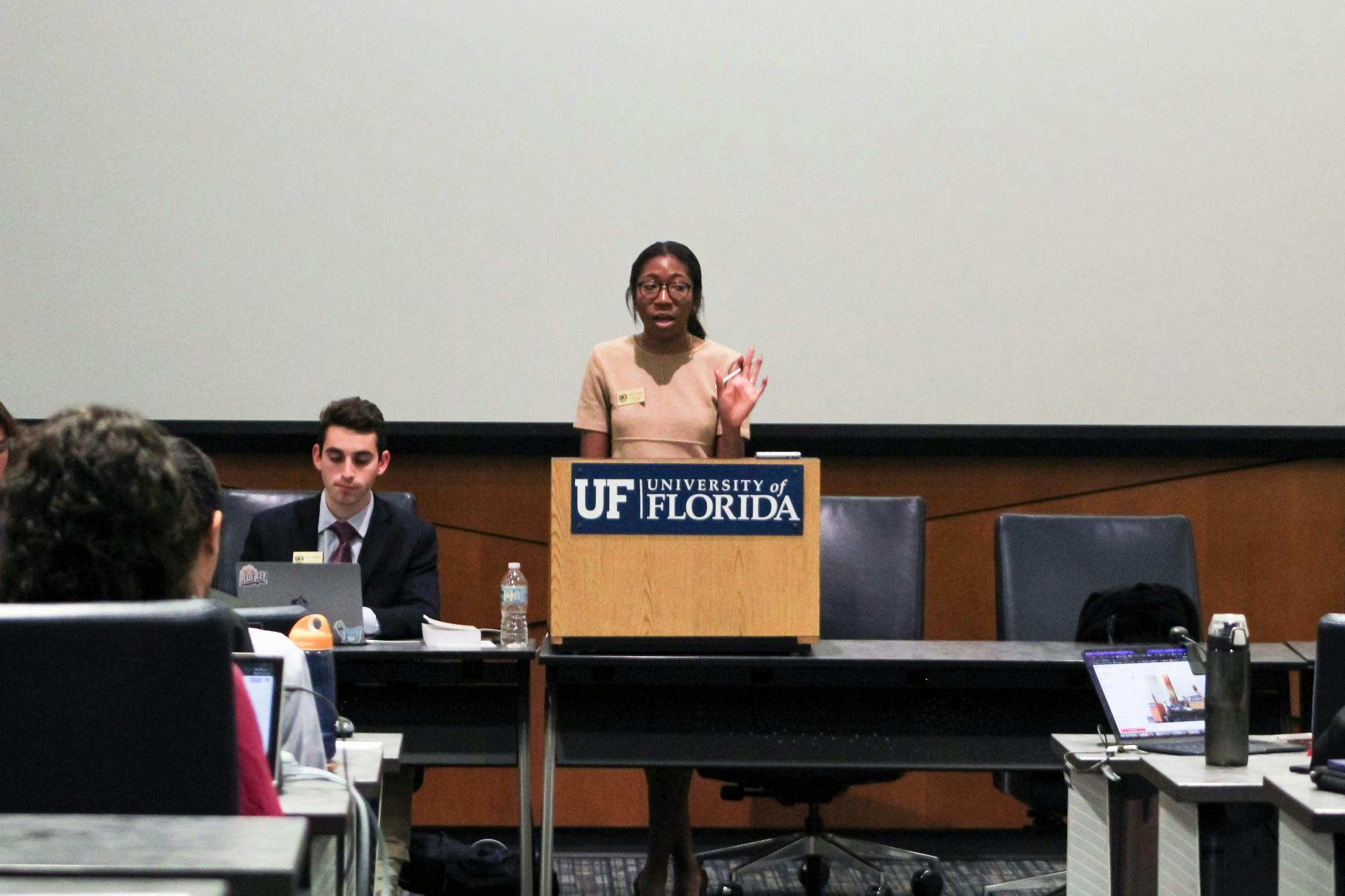 Senate President Olivia Green (Gator-District A) speaks during the Senate meeting Tuesday, Nov. 1, 2022. 
