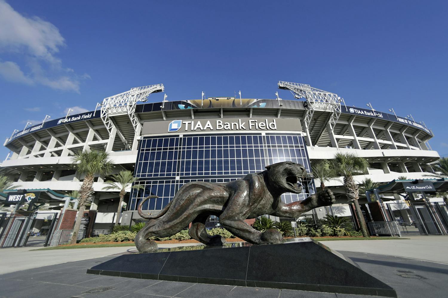 TIAA Bank Field, the home stadium of the NFL’s Jacksonville Jaguars, also serves as host for the annual Florida-Georgia game. (AP Photo/John Raoux)