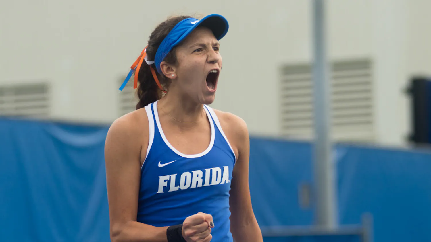 Senior Anna Danilina eked a first set victory, 7-5, but buried her opponent in the second set 6-0 take a first-round singles victory at the NCAA Individual Championships Wednesday.