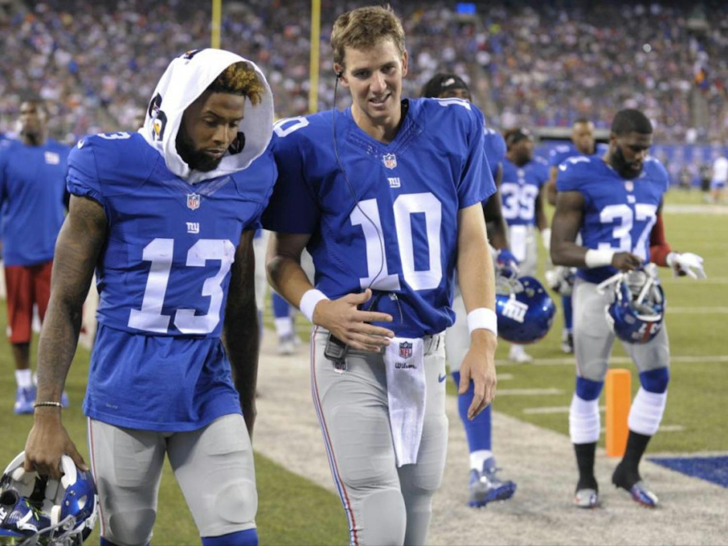 Giants quarterback Eli Manning and wide receiver Odell Beckham Jr. starred in an ad parodying "Dirty Dancing," that aired during the Super Bowl.