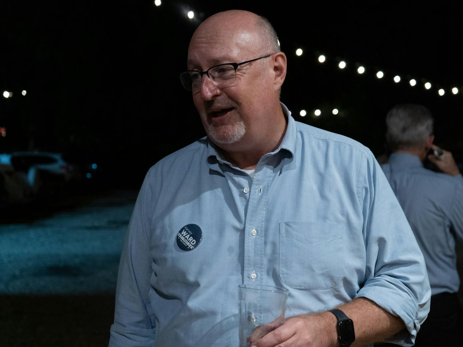 Harvey Ward, a candidate for Gainesville mayor, attends election watch party with supporters at
Cypress & Grove Brewing Company Tuesday, August 23, 2022.